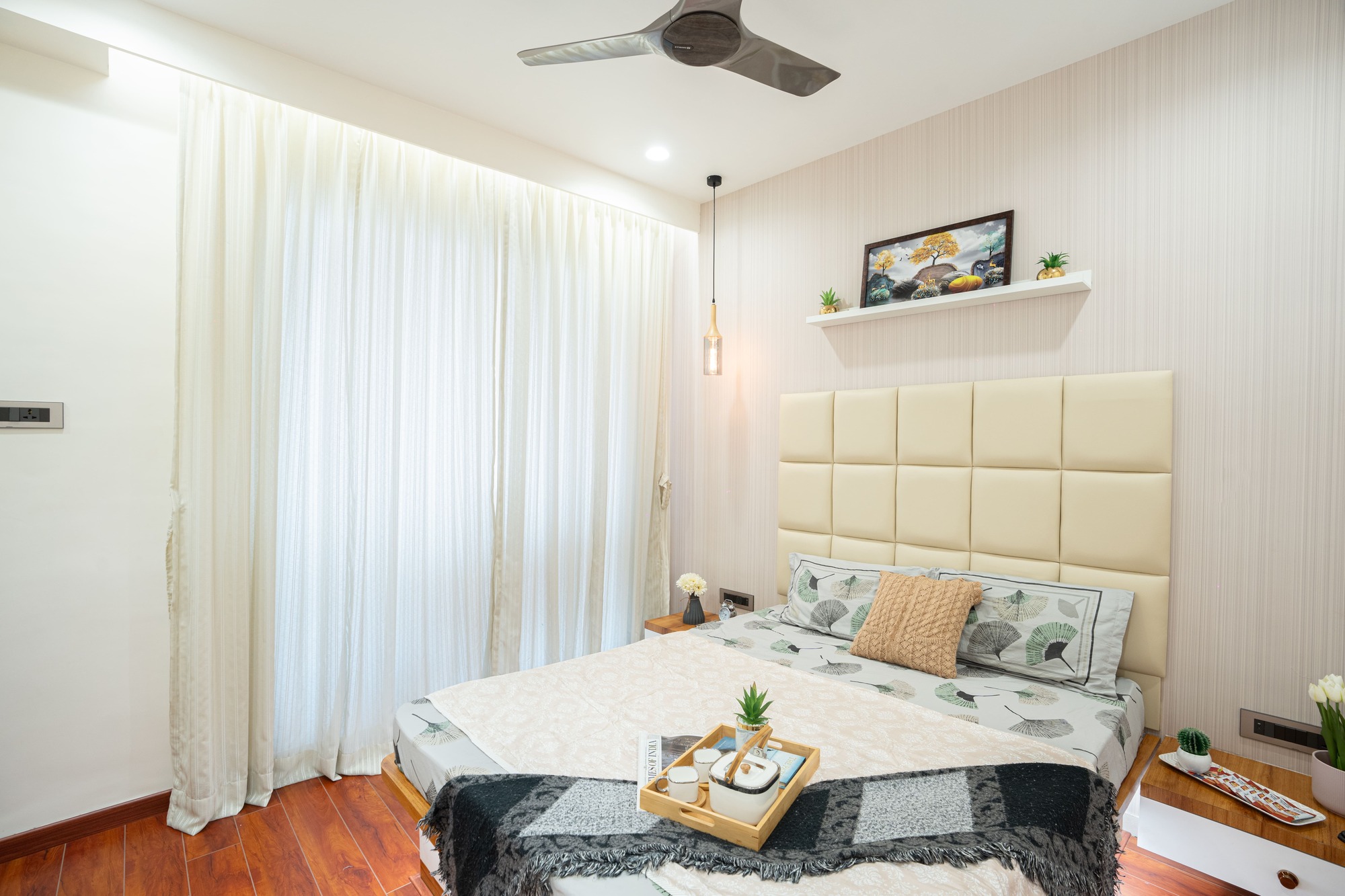 Minimal luxury bedroom interior by Indus Studio