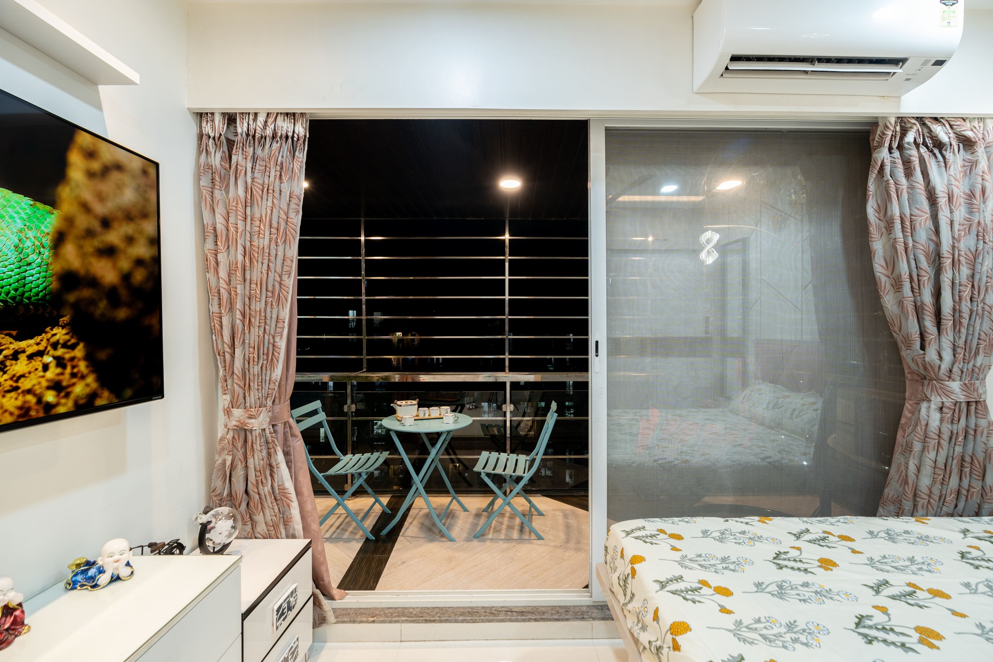 Luxury bedroom interior with custom furniture by Indus Studio