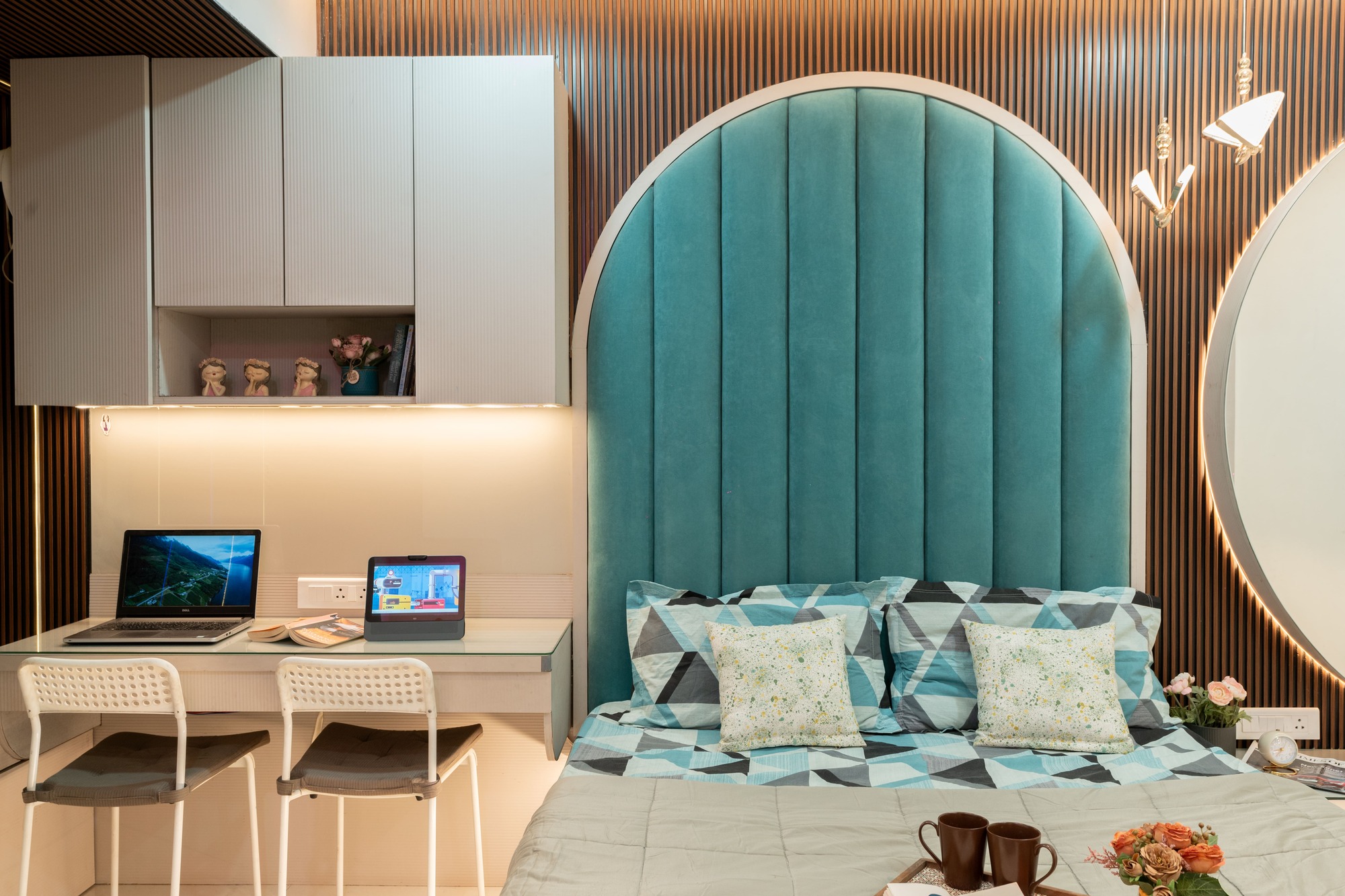 Elegant residential bedroom interior by Indus Studio