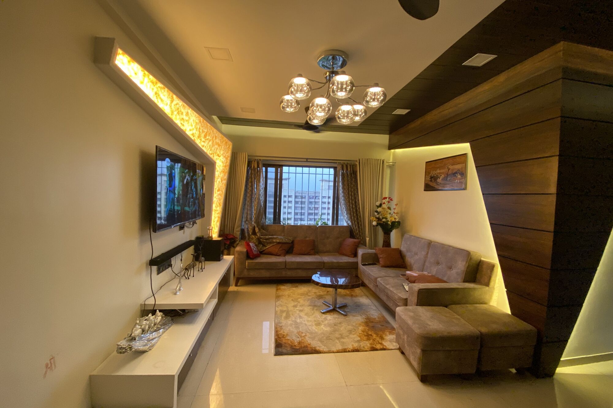Luxury home living room interior design by Indus Studio
