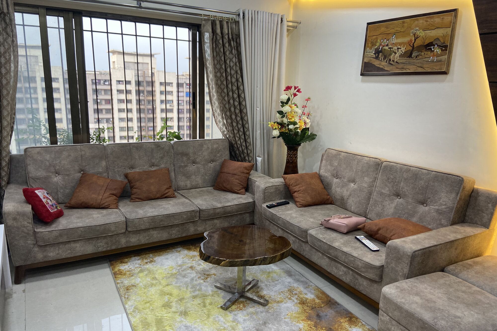 Stylish living room interior for modern homes by Indus Studio